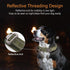 KCUCOP Tactical Dog Collar for Medium & Large Dogs - Heavy Duty Military Nylon with Handle, Reflective Strip & Metal