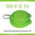 Mighty Paw Travel Dog Bowl Set, Silicone Food & Water Bowls, Bonus Carabiner Clip, Lightweight, Leak-Proof, Green