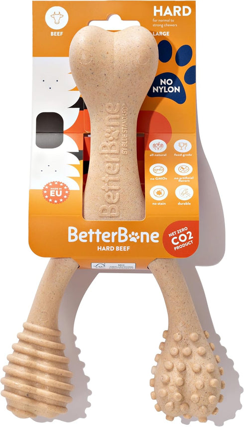 All-Natural, Nylon-Free Dog Chew Toys - Hard Density for Strong to Aggressive Chewers, Non-Toxic, Dental Health