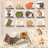12 Chinchillas, YIXUND Hamster Cage Accessories, Different Chew Toys for Guinea Pig, Gerbils, Mice, Rats, Mouse