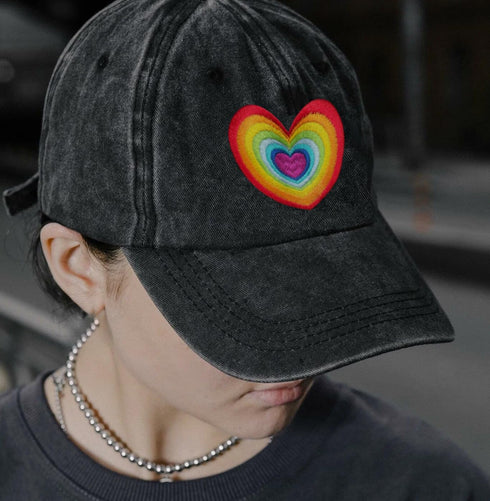 Funny Adjustable LGBT Baseball Cap, Embroidered Rainbow Pride Hat for Men Women, Dad Hat Accessories