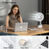 LETOUR Camping Fan with LED Light, Rechargeable 4 Speed Modes Fan with Hanging Hook for Travel, Camping, Tent, Office