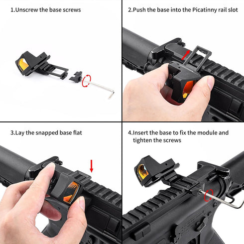 RMR Red Dot Sight Universal 45-Degree Lightweight Optic Mount, Aluminum Reflex Sight Offset Mount