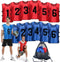 Sports Pinnies-Numbered Practice Vest Pennies for Soccer Basketball Jersey Bibs -Set of