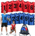 Sports Pinnies-Numbered Practice Vest Pennies for Soccer Basketball Jersey Bibs -Set of