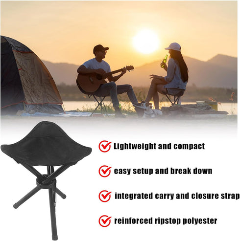 KKONHII Travel Folding Camping Stool, Outdoor Tripod Seat, Folding Camping Chairs,Fishing Chair for Camping Party