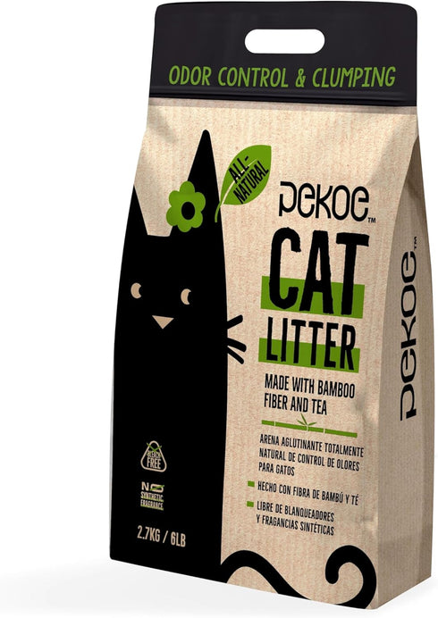 PeKoe All-Natural Odor Control & Clumping Cat Litter, 6-lb Bag (Pack of 1)