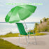 BIVVI 265 lbs 1 Beach Chair with Umbrella for Adults, High Back Folding Camping Armchair Shade Portable Sand Chair