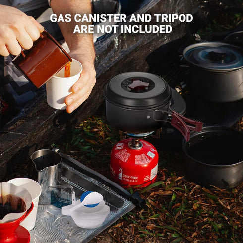 KingCamp Camping Cookware Mess Kit - 7/9/18 Pcs Non-Stick Hard-Anodized Aluminum Set for Outdoor Cooking