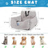 Aidou Dog Car Seat, Booster Seat for Small Medium Large Dogs, Pet Travel Safety Car Seat with Storage, Small Grey