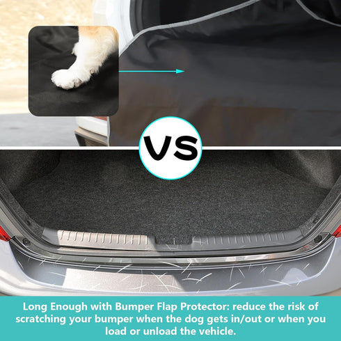 Llamas SUV Cargo Liner for Dogs, Waterproof Anti-Slip Seat Cover Mat, Storage Bags, Universal Fit (Black)