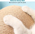 HomeSoGood Cat Scratcher Toy Cat Scratching Ball Toy Natural Solid Wood Sisal Scratching Ball Spinning Cat Ball Toy