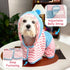 HELAIMAY 1 Color Block Absorbent Pet Bathrobe, Soft Bath Towels Hooded Robe for Dogs and Large Cats, Puppy Washable