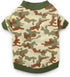 DroolingDog Small Puppy Boy Dog Clothes, Camo Shirts, Camouflage Green Tee Shirts for Small Dogs, Size Small