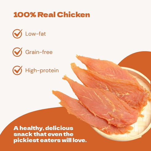 '-12oz -1 Pack Jacks Favorite Crafted Jerky Chicken Breast - Premium Natural Chicken Jerky for Dogs - High Protein