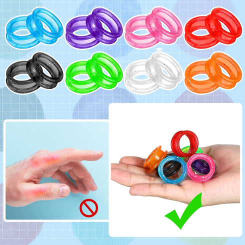 24 Pcs Silicone Scissors Finger Rings, Soft Dog Grooming Scissors Accessories for Hair Cutting, 8 Colors
