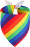 QUQULE Pride Dog Bandana Small 1PCS, Rainbow Scarf for Boy and Girl, Colorful