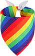 QUQULE Pride Dog Bandana Small 1PCS, Rainbow Scarf for Boy and Girl, Colorful