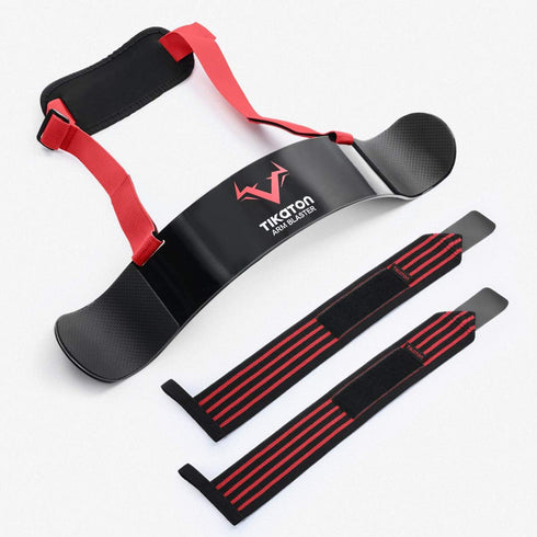 Tikaton Arm Blaster with Wrist Wraps for Biceps & Triceps, Adjustable Bicep Curl Support for Bodybuilding