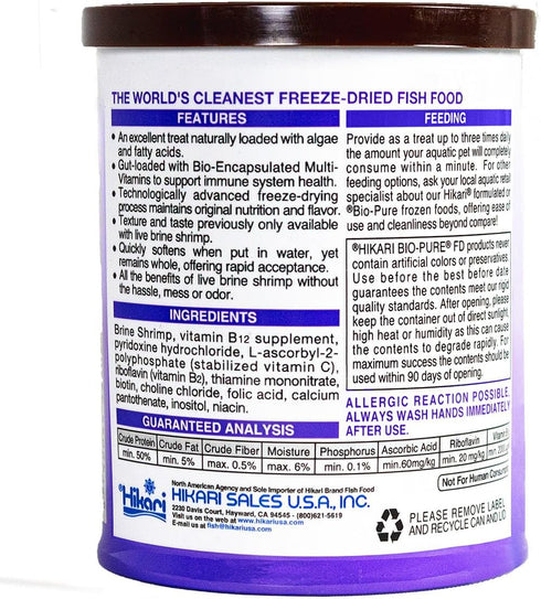 0.42-Ounce Hikari Bio-Pure Freeze Dried Brine Shrimp for Pets