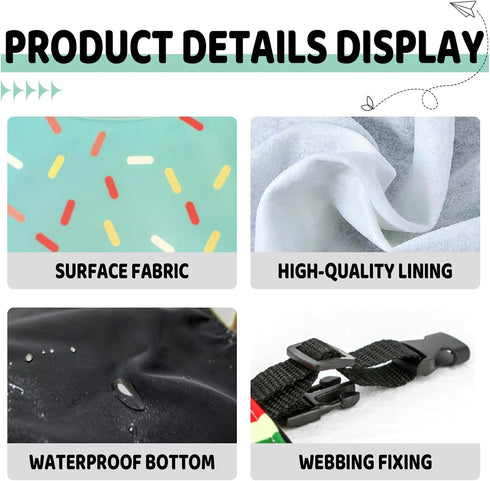 PetPhindU Cute Dog Bandana Cartoon Donuts Pet Dog Bib Neckerchief Cat Bandana Waterproof Pet Bib for Medium to Large