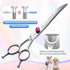 Curved Scissors for Dog Grooming, 7 inch 30° Downward Professional Shears for Poodle Pet Cat Face, Japan 440C Stainless