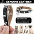 BINGPET Spiked Dog Collar for Small Dogs, Genuine Leather Puppy Cat Collar with Bells, Soft Studded for Pets (Black, S)