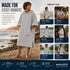 Swimming, 4 2 Maloo AVO Changing Poncho Microfiber Surf Poncho with Hood & Pocket, Quick-Dry Towel Robe for Surfing