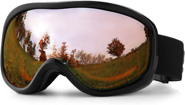 SPOSUNE Ski Goggles Over Glasses with Dual Lens, Anti-fog Anti-UV for Men Women Youth Skiing