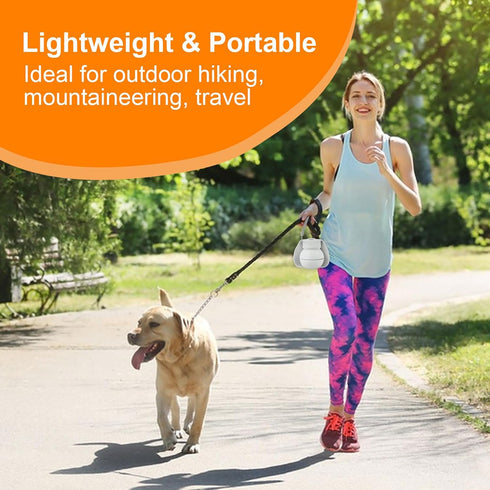Velupet Zoom Dog Water Bottle,Portable Water Bowl for Dog,Collapsible Food Grade Silicone,Travel Pet Water Bottle