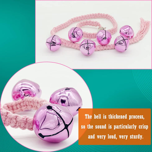 DORUI 6 Dog Hanging Doorbells| Extra Loud Dog Potty Training Bells| Adjustable Durable Braided Rope Door Bell for Dogs