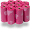 Best Pet Supplies Dog Poop Bags (150 Bags) for Waste Cleanup, Leak Proof, Pink Heart
