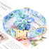 Beirui Cute Girl Dog Collars - Floral Dog Collar with Spring Flower Patterns, Soft Blue Pet Collars for Small Medium