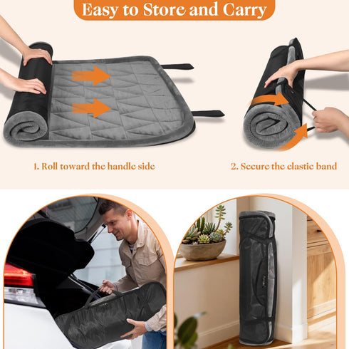 Petskd Non-Slip Dog Bed for Car Back Seat Cover, Soft Pet Mat fits Backseat Extenders, Portable and Easy Clean Dog Mats