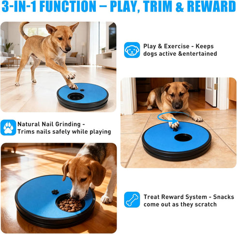 MuzzlePop 2 40 lbs) Dog Nail Scratch Board with Knobs Best for Small & Medium Dogs (Under | Stress-Free Nail File