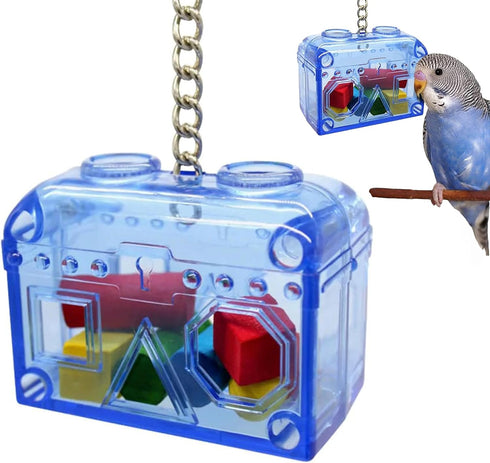 Large or Small Treasure Chest, Perfect Bird Cage Toy, Colorful, Safe, Easy to Install