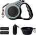 Retractable Dog Leash, Automatic Telescopic 10/16 FT Tape with Folding Bowl, Dispenser, Rubbish Bags