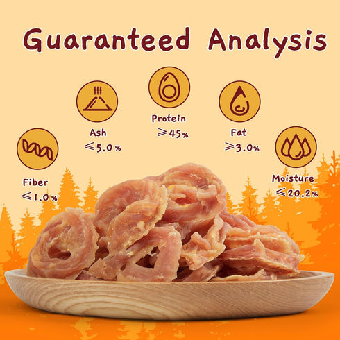 10.6 oz Jungle Calling Chicken Rings Dog Treats, Slow Roasted Chicken Jerky, Rawhide Free Dog Chews, High Protein