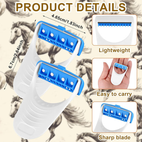 LIUBUJINGYING 48 Trimmer Pcs Horse Clippers Horse Grooming Razor Disposable Grooming Razor Horse Shaver Kit Fit
