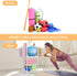 Weight Rack with Hooks for Home Gym, Yoga Mat Storage Organizer, Weight Storage Racks, Wheels for Dumbbell & Resistance