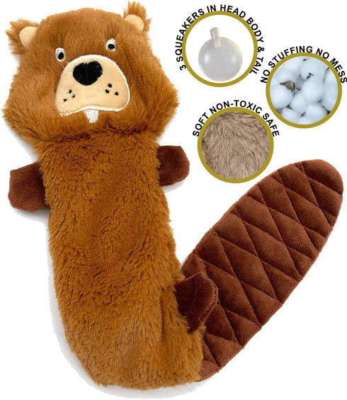 Jalousie 5 Pack Stuffingless Dog Squeaky Toys, Durable Liner No Stuffing Dog Toy - Crinkle Paper Squeaker Toy for