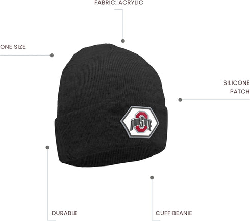 Pacific Headwear NCAA Premium Beanie | Collegiate Cuff Hat for Fans | Warm & Stylish Knit Cap