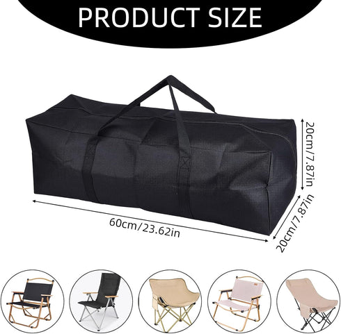 23.6 7.9 Inches x Camp Chair Replacement Bag, Oxford Cloth Folding Chair Carry Bag with ZIPPER Strap, Heavy Duty Sport