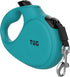 TUG Monochrome 360° Tangle-Free Retractable Dog Leash | 16 ft Strong Nylon Tape (Medium, Aqua)