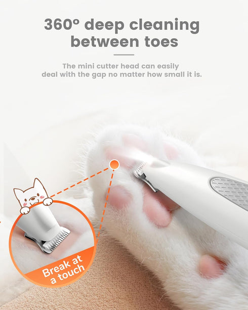 Trimmer Trimmer PAPMINI Dog Paw with LED Light, Ultra-Low Noise Paw for Dogs, Cordless Dog Clippers for Grooming