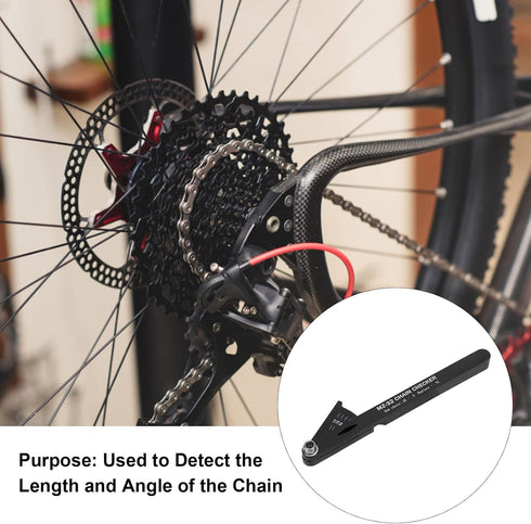 Gugxiom Bike Chain Checker, Aluminum Alloy Tool for Detecting Chain Length and Angle, Compatible with Most Chains