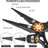 ZACX Fish Lip Gripper Pliers - Upgraded Multi-Function Hook Remover and Split Ring Pliers for Fishing Gear
