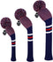 Scott Edward Golf Headcovers for Woods Set of 3, Fits Driver (460cc), Fairway Wood, Hybrid for Golf Bag