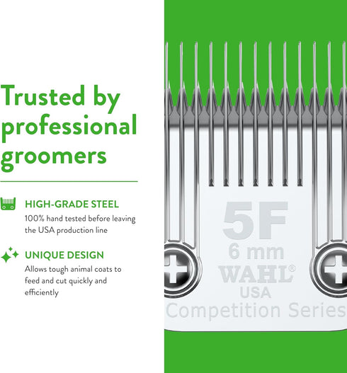 Wahl Professional Animal Competition Series Detachable Blade 5F Full Coarse, 15/64-Inch Cut Length (2372-100)