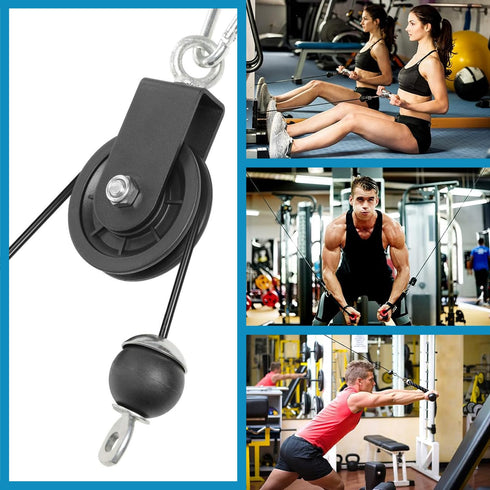 Weight Cable Pulley System - Gym LAT Pull Down and Lift Weight Pulley System Cable Machine Pulley Attachment